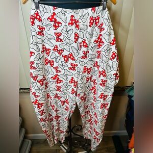 Disney Minnie Mouse Pajama Lounge  Pants Red White polka-Dot Bow Pattern Size 3X